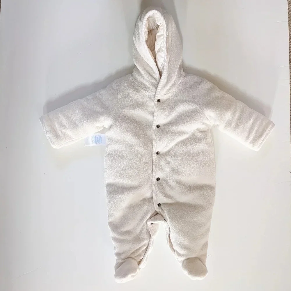 Ralph Lauren Cream Quilted Hooded Snowsuit
